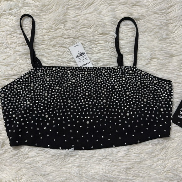 Express Embellished Cropped Cami - Picture 4 of 5